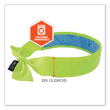 ergodyne® Chill-Its 6700CT Cooling Bandana PVA Tie Headband, One Size Fits Most, Lime, Ships in 1-3 Business Days (EGO12566) Each