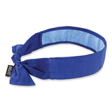ergodyne® Chill-Its 6700CT Cooling Bandana PVA Tie Headband, One Size Fits Most, Solid Blue, Ships in 1-3 Business Days (EGO12567) Each