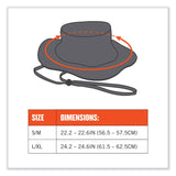 ergodyne® Chill-Its 8935CT Hi-Vis PVA Ranger Sun Hat, Small/Medium, Lime, Ships in 1-3 Business Days (EGO12590) Each