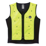 ergodyne® Chill-Its 6685 Premium Dry Evaporative Cooling Vest with Zipper, Nylon, 3X-Large, Lime, Ships in 1-3 Business Days (EGO12677) Each