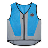 ergodyne® Chill-Its 6667 Wet Evaporative PVA Cooling Vest with Zipper, PVA, Large, Blue, Ships in 1-3 Business Days (EGO12694) Each