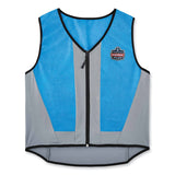 ergodyne® Chill-Its 6667 Wet Evaporative PVA Cooling Vest with Zipper, PVA, 2X-Large, Blue, Ships in 1-3 Business Days (EGO12696) Each