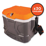 ergodyne® Chill-Its 5170 17-Quart Industrial Hard Sided Cooler, Orange/Gray, 30/Pallet, Ships in 1-3 Business Days (EGO13172) Each