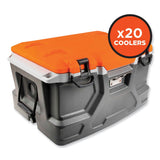 ergodyne® Chill-Its 5171 48-Quart Industrial Hard Sided Cooler, Orange/Gray, 20/Pallet, Ships in 1-3 Business Days (EGO13173) Each