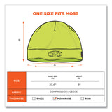 ergodyne® N-Ferno 6804 Skull Cap Winter Hat with LED Lights, One Size Fits Mosts, Lime, Ships in 1-3 Business Days (EGO16802) Each