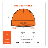 ergodyne® N-Ferno 6804 Skull Cap Winter Hat with LED Lights, One Size Fits Most, Orange, Ships in 1-3 Business Days (EGO16804) Each