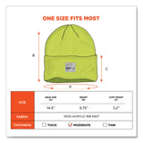 ergodyne® N-Ferno 6806 Cuffed Rib Knit Winter Hat, One Size Fits Most, Lime, Ships in 1-3 Business Days (EGO16806) Each