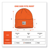 ergodyne® N-Ferno 6806 Cuffed Rib Knit Winter Hat, One Size Fits Most, Orange, Ships in 1-3 Business Days (EGO16807) Each