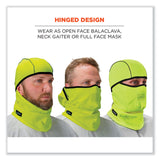 ergodyne® N-Ferno 6823 Hinged Balaclava Face Mask, Fleece, One Size Fits Most, Lime, Ships in 1-3 Business Days (EGO16834) Each