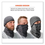 ergodyne® N-Ferno 6823 Hinged Balaclava Face Mask, Fleece, One Size Fits Most, Gray, Ships in 1-3 Business Days (EGO16835) Each