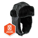 ergodyne® N-Ferno 6802Z Zippered Trapper Hat, Large/X-Large, Black, Ships in 1-3 Business Days (EGO16859) Each