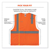 ergodyne® GloWear 8210HL Class 2 Economy Mesh Hook and Loop Vest, Polyester, 4X-Large/5X-Large, Orange, Ships in 1-3 Business Days (EGO21019) Each