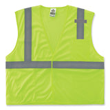 ergodyne® GloWear 8210HL Class 2 Economy Mesh Hook and Loop Vest, Polyester, Small/Medium, Lime, Ships in 1-3 Business Days (EGO21023) Each