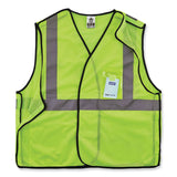 ergodyne® GloWear 8216BA Class 2 Breakaway Mesh ID Holder Vest, Polyester, Large/X-Large, Lime, Ships in 1-3 Business Days (EGO21095) Each