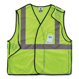 ergodyne® GloWear 8216BA Class 2 Breakaway Mesh ID Holder Vest, Polyester, 2X-Large/3X-Large, Lime, Ships in 1-3 Business Days (EGO21097) Each