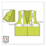 ergodyne® GloWear 8216BA Class 2 Breakaway Mesh ID Holder Vest, Polyester, 4X-Large/5X-Large, Lime, Ships in 1-3 Business Days (EGO21099) Each
