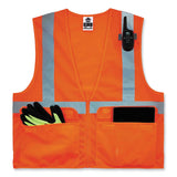 ergodyne® GloWear 8220Z Class 2 Standard Mesh Zipper Vest, Polyester, Small/Medium, Orange, Ships in 1-3 Business Days (EGO21113) Each