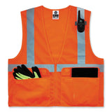 ergodyne® GloWear 8220Z Class 2 Standard Mesh Zipper Vest, Polyester, 4X-Large/5X-Large, Orange, Ships in 1-3 Business Days (EGO21119) Each
