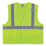 ergodyne® GloWear 8220HL Class 2 Standard Mesh Hook and Loop Vest, Polyester, Small/Medium, Lime, Ships in 1-3 Business Days (EGO21143) Each