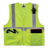 ergodyne® GloWear 8220HL Class 2 Standard Mesh Hook and Loop Vest, Polyester, Small/Medium, Lime, Ships in 1-3 Business Days (EGO21143) Each