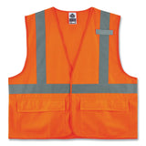 ergodyne® GloWear 8225HL Class 2 Standard Solid Hook and Loop Vest, Polyester, Orange, Small/Medium, Ships in 1-3 Business Days (EGO21173) Each