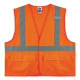 ergodyne® GloWear 8225HL Class 2 Standard Solid Hook and Loop Vest, Polyester, Orange, Large/X-Large, Ships in 1-3 Business Days (EGO21175) Each