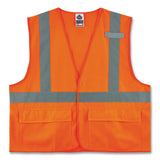 ergodyne® GloWear 8225HL Class 2 Standard Solid Hook and Loop Vest, Polyester, Orange, 2X-Large/3X-Large, Ships in 1-3 Business Days (EGO21177) Each