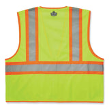ergodyne® GloWear 8229Z Class 2 Economy Two-Tone Zipper Vest, Polyester, Small/Medium, Lime, Ships in 1-3 Business Days (EGO21293) Each