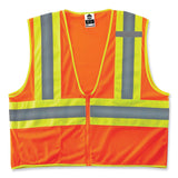 ergodyne® GloWear 8229Z Class 2 Economy Two-Tone Zipper Vest, Polyester, 2X-Large/3X-Large, Orange, Ships in 1-3 Business Days (EGO21307) Each