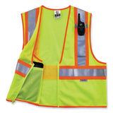 ergodyne® GloWear 8230Z Class 2 Two-Tone Mesh Zipper Vest, Polyester, Small/Medium, Lime, Ships in 1-3 Business Days (EGO21323) Each