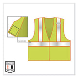 ergodyne® GloWear 8230Z Class 2 Two-Tone Mesh Zipper Vest, Polyester, Small/Medium, Lime, Ships in 1-3 Business Days (EGO21323) Each