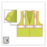 ergodyne® GloWear 8230Z Class 2 Two-Tone Mesh Zipper Vest, Polyester, 4X-Large/5X-Large, Lime, Ships in 1-3 Business Days (EGO21329) Each