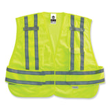 ergodyne® GloWear 8244PSV Class 2 Expandable Public Safety Hook and Loop Vest, Polyester, Med/Large, Lime, Ships in 1-3 Business Days (EGO21364) Each