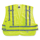 ergodyne® GloWear 8244PSV Class 2 Expandable Public Safety Hook and Loop Vest, Polyester, Med/Large, Lime, Ships in 1-3 Business Days (EGO21364) Each