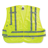ergodyne® GloWear 8244PSV Class 2 Expandable Public Safety Hook and Loop Vest, Polyester, X-Large/2XL, Lime, Ships in 1-3 Business Days (EGO21366) Each