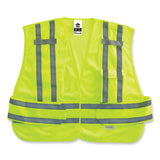 ergodyne® GloWear 8244PSV Class 2 Expandable Public Safety Hook and Loop Vest, Polyester, 3XL Plus, Lime, Ships in 1-3 Business Days (EGO21367) Each