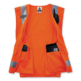 ergodyne® GloWear 8250Z Class 2 Surveyors Zipper Vest, Polyester, Small/Medium, Orange, Ships in 1-3 Business Days (EGO21413) Each