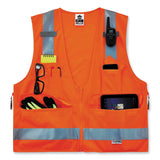 ergodyne® GloWear 8250Z Class 2 Surveyors Zipper Vest, Polyester, 2X-Large/3X-Large, Orange, Ships in 1-3 Business Days (EGO21417) Each