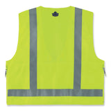 ergodyne® GloWear 8250Z Class 2 Surveyors Zipper Vest, Polyester, Large/X-Large, Lime, Ships in 1-3 Business Days (EGO21425) Each