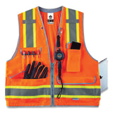 ergodyne® GloWear 8254HDZ Class 2 Heavy-Duty Surveyors Zipper Vest, Polyester, Small/Medium, Orange, Ships in 1-3 Business Days (EGO21453) Each