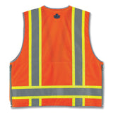 ergodyne® GloWear 8254HDZ Class 2 Heavy-Duty Surveyors Zipper Vest, Polyester, Large/X-Large, Orange, Ships in 1-3 Business Days (EGO21455) Each