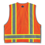 ergodyne® GloWear 8254HDZ Class 2 Heavy-Duty Surveyors Zipper Vest, Polyester, 2X-Large/3X-Large, Orange, Ships in 1-3 Business Days (EGO21457) Each