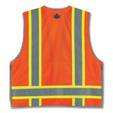 ergodyne® GloWear 8254HDZ Class 2 Heavy-Duty Surveyors Zipper Vest, Polyester, 4X-Large/5X-Large, Orange, Ships in 1-3 Business Days (EGO21459) Each