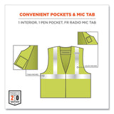 ergodyne® GloWear 8261FRHL Class 2 Dual Compliant FR Hook and Loop Safety Vest, Large/X-Large, Lime, Ships in 1-3 Business Days (EGO21465) Each