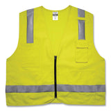 ergodyne® GloWear 8262FRZ Class 2 FR Surveyor Zipper Vest, Tencel/Modacrylic/Para-aramid/Kevlar, S/M, Lime, Ships in 1-3 Business Days (EGO21483) Each