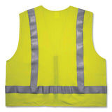 ergodyne® GloWear 8262FRZ Class 2 FR Surveyor Zip Vest, Tencel/Modacrylic/Para-aramid/Kevlar, 2XL/3XL, Lime, Ships in 1-3 Business Days (EGO21487) Each