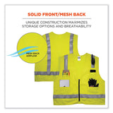 ergodyne® GloWear 8262FRZ Class 2 FR Surveyor Zip Vest, Tencel/Modacrylic/Para-aramid/Kevlar, 2XL/3XL, Lime, Ships in 1-3 Business Days (EGO21487) Each