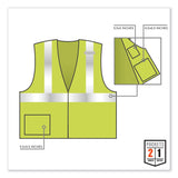 ergodyne® GloWear 8217BA Class 2 Breakaway Mesh Vest, Polyester, 4X-Large/5X-Large, Lime, Ships in 1-3 Business Days (EGO21529) Each