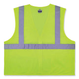 ergodyne® GloWear 8256Z Class 2 Self-Extinguishing Zipper Vest, Polyester, Small/Medium, Lime, Ships in 1-3 Business Days (EGO21573) Each