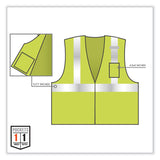 ergodyne® GloWear 8256Z Class 2 Self-Extinguishing Zipper Vest, Polyester, Small/Medium, Lime, Ships in 1-3 Business Days (EGO21573) Each